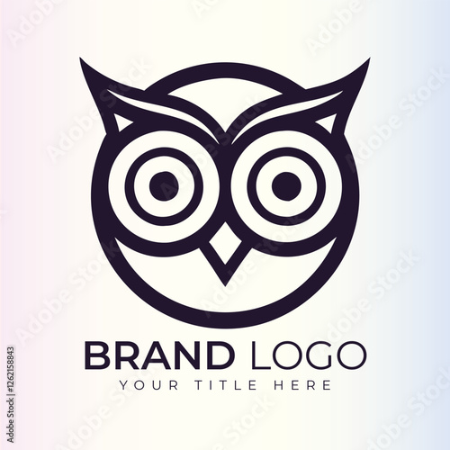 Simple and modern owl logo vector illustration photo