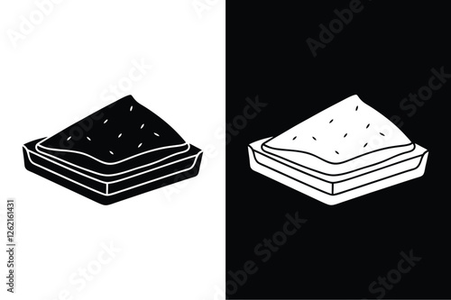 Baklava icon vector on White Background ,Vector Art Illustration on white background.