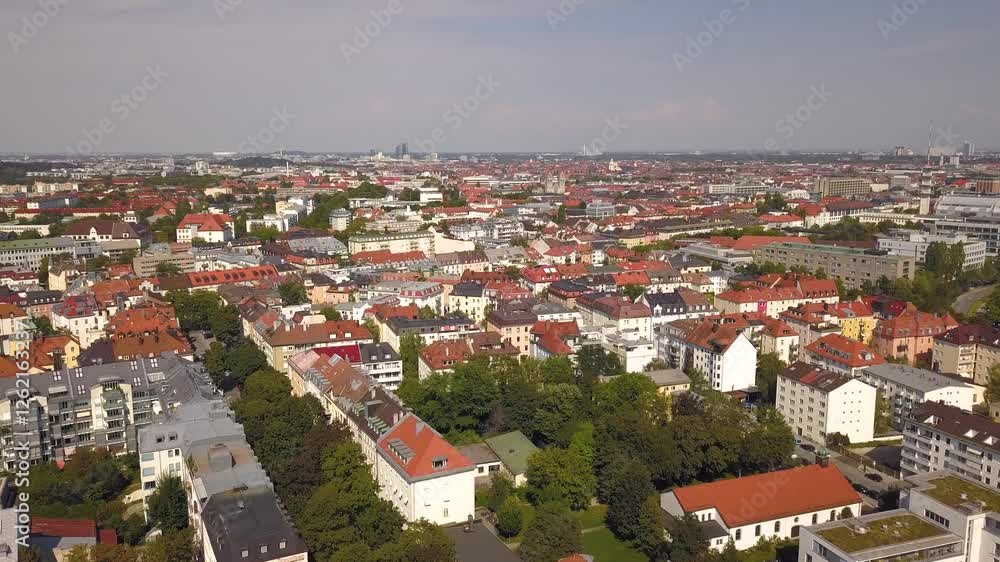Residential districts of Munich . Aerial view Residential districts of Munich . Aerial view
