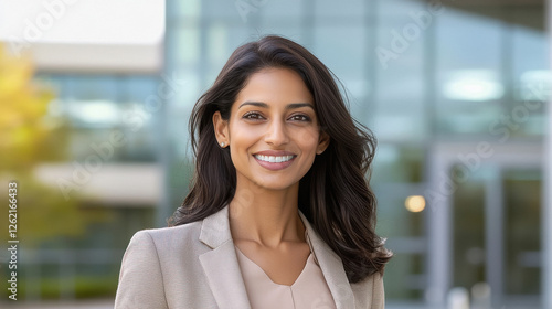 young indian business woman standing in front of office building Free Download young indian business woman standing in front of office building - GFXLoad