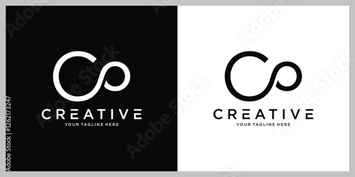 Initial letter CO or OC logo design,Letter CO logo design template vector.
