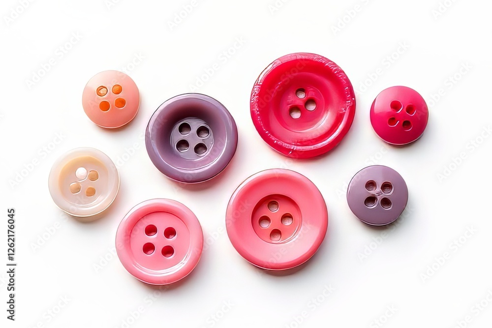 Colorful Buttons in Various Shades of Pink and Purple Colorful Buttons in Various Shades of Pink and Purple