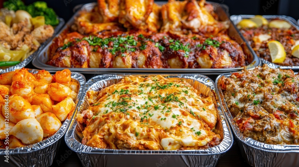 Delicious Array of Comfort Food Dishes for Family Gatherings Delicious Array of Comfort Food Dishes for Family Gatherings