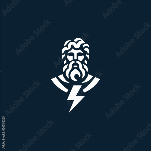 Lightning Zeus God Logo