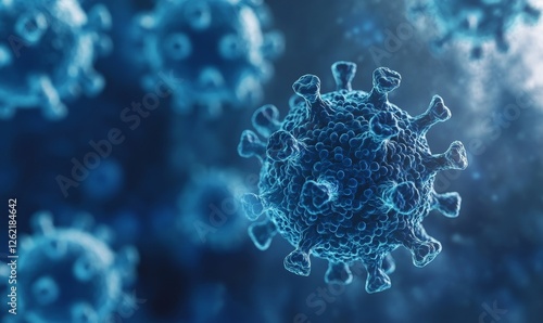 Human papillomaviruses HPV, viruses uterus cervical cancer virus concept, Generative AI