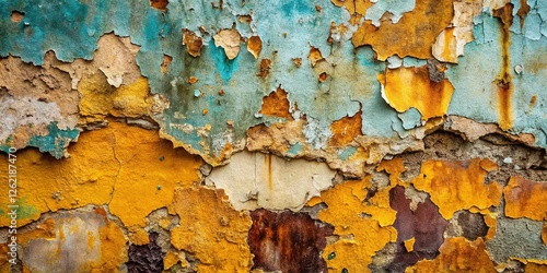 Damaged Wall Texture: Humidity and Water Damage on Interior Plaster