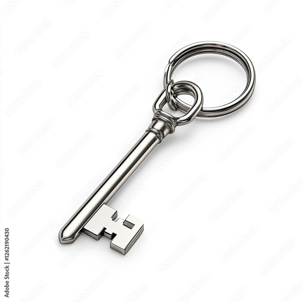 Silver key ring isolated on white background (1) Silver key ring isolated on white background (1)
