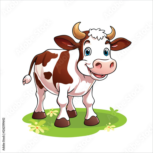 cow on the grass