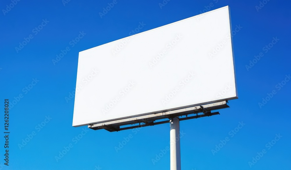 Blank billboard, outdoor advertising, clear sky, mockup Blank billboard, outdoor advertising, clear sky, mockup