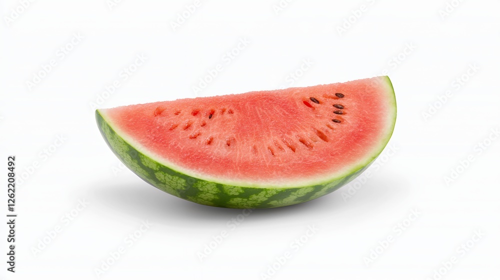 Close Up Watermelon Slice On White Background Close Up Watermelon Slice On White Background