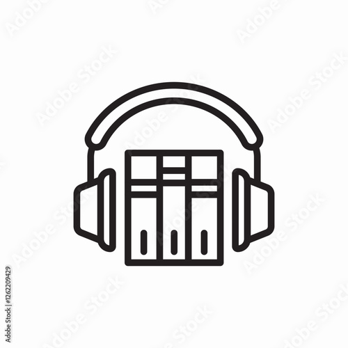 Audio book icon vector sign