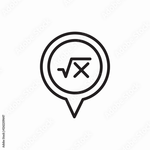 Mathematics formula calculation point icon vector sign