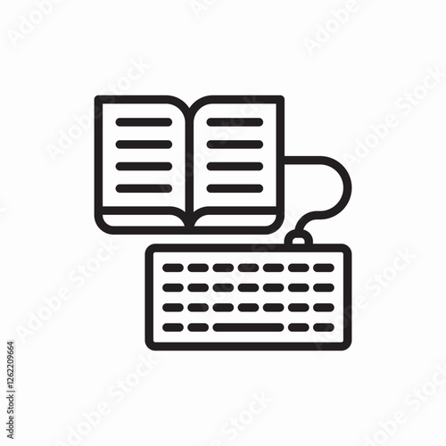 Digital keyboard icon vector sign