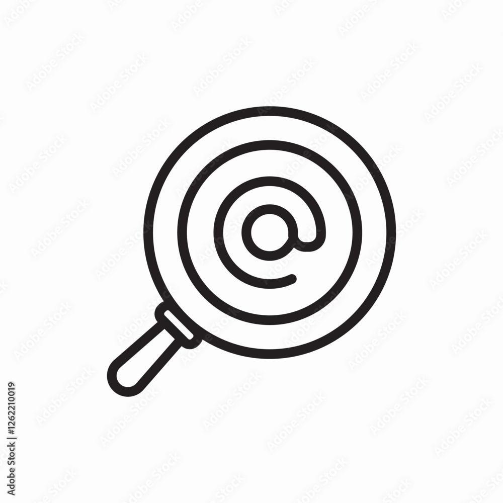 magnifier email message icon vector sign magnifier email message icon vector sign