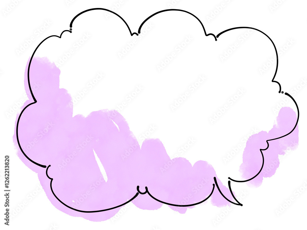 モクモク雲形吹き出し(ピンク) モクモク雲形吹き出し(ピンク)