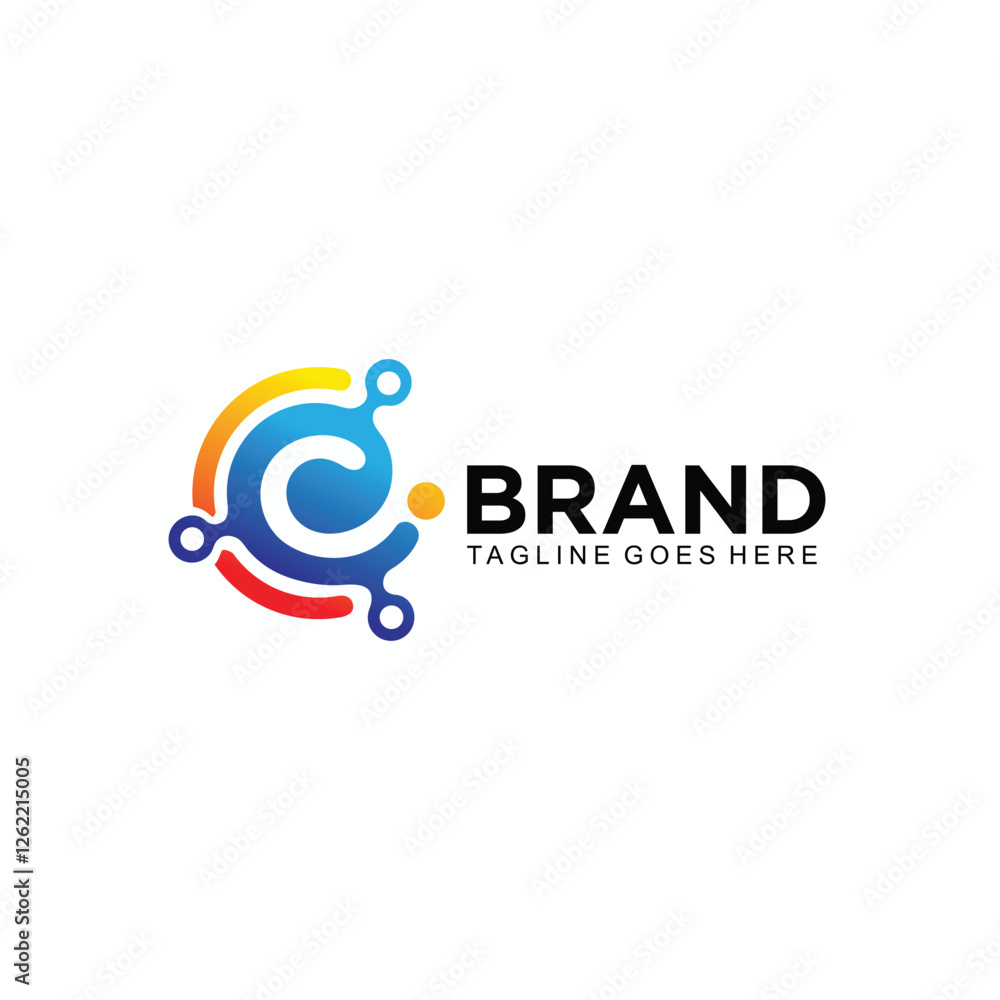 C design logo for technology company concept