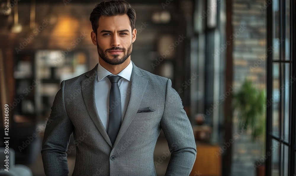 Young Asian businessman in formal wear portrait of confident businessman in office professional business attire, emphasizing confidence and success, Generative AI Young Asian businessman in formal wear portrait of confident businessman in office professional business attire, emphasizing confidence and success, Generative AI