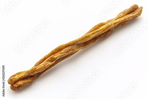 Delicious crispy churro stick on white background a sweet treat for dessert or snack time