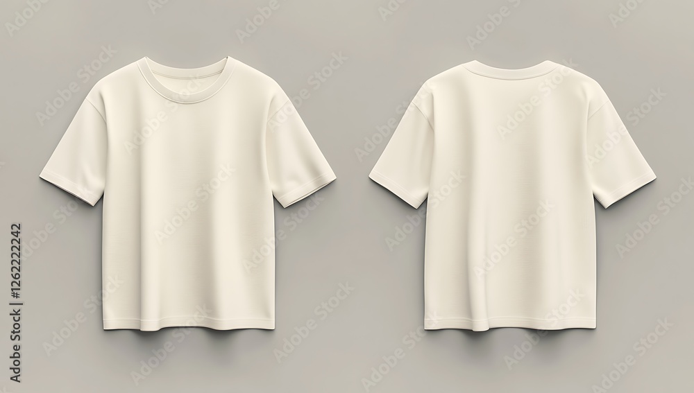 plain white t-shirt mockup front and back view on a clean gray background perfect for showcasing designs logos and branding in a realistic setting plain white t-shirt mockup front and back view on a clean gray background perfect for showcasing designs logos and branding in a realistic setting
