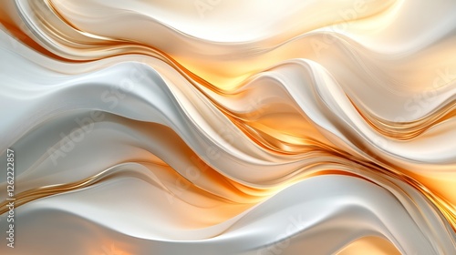 Captivating Abstract Background Featuring Fluid Smooth Lines and Graceful Curves in a Harmonious Blend of Colors Creating a Dreamy and Enigmatic Atmosphere for Creative Inspiration