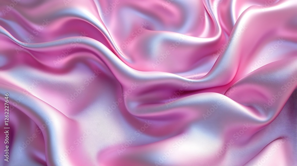 Obraz premium Pink silk fabric texture background, elegant draping, soft light