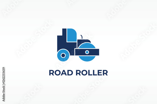 Road Roller vector, icon or logo sign isolated symbol illustration