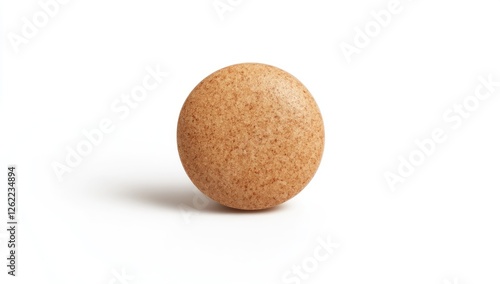 A single, round brown pill on a white background with no shadows.