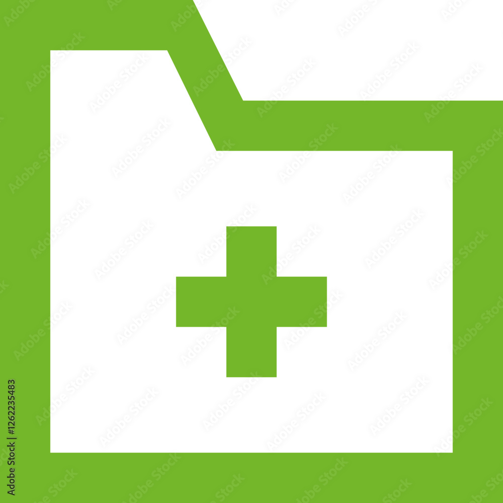 Obraz premium Folder Plus icon logo design