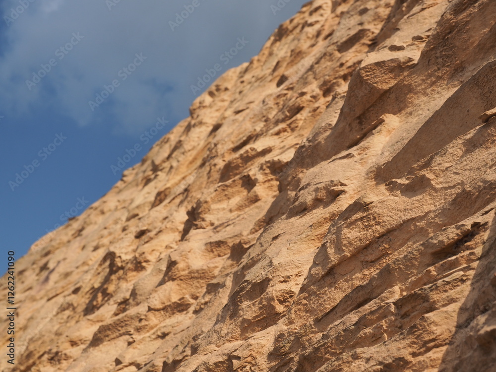 Fototapeta premium Excavation rock surfaces destroy the environment