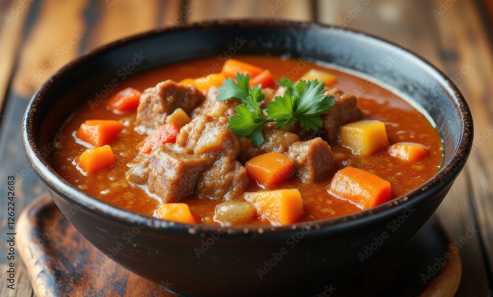 Delicious beef stew with vegetables. Delicious beef stew with vegetables.