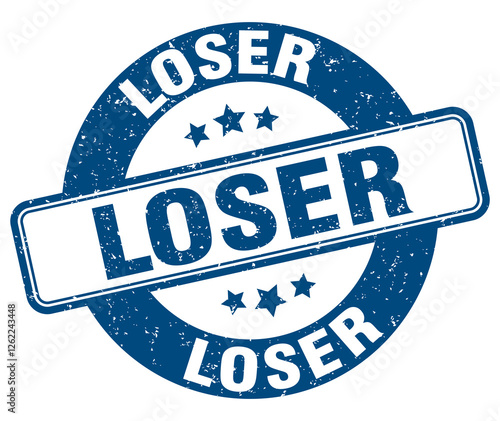 loser stamp. loser label. round grunge sign