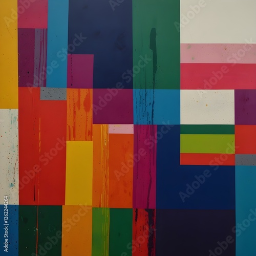 Colorful geometric square pattern design