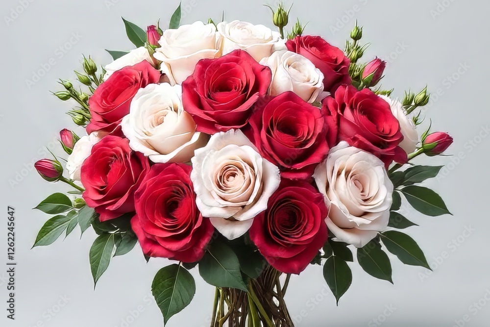 Red and Cream Roses Bouquet - Beautiful Floral Arrangement for Any Occasion Red and Cream Roses Bouquet - Beautiful Floral Arrangement for Any Occasion