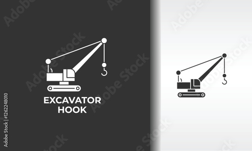 Excavator Vector, Icon Or Logo Sign Isolated Symbol Illustration