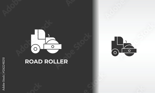 Road Roller Vector, Icon Or Logo Sign Isolated Symbol Illustration