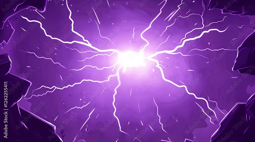 custom made wallpaper toronto digitalBlank purple comic-style background featuring thunder lightning bolts for a dramatic dialog or caption setting in the centre