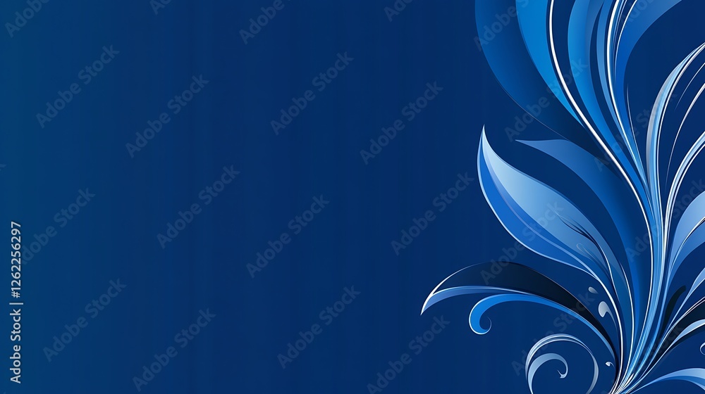 Abstract Blue Floral Design Background Image Abstract Blue Floral Design Background Image