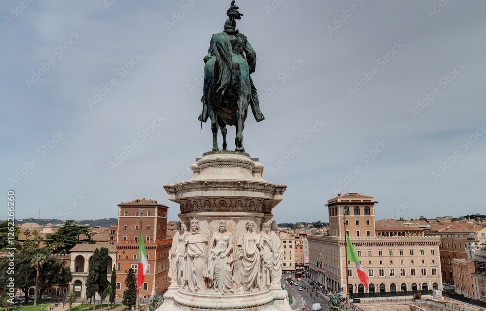 Fototapeta premium Monument à Victor-Emmanuel II à Rome en Italie