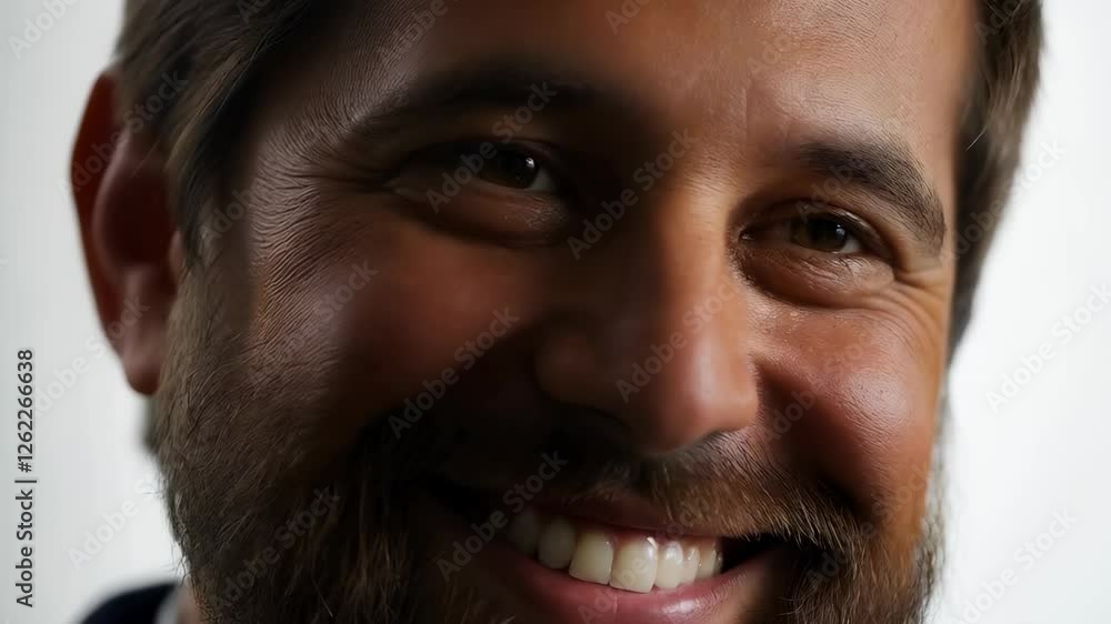 Man Smiling Closeup Man Smiling Closeup