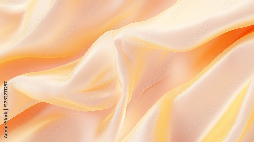 Obraz premium Abstract Draped Peach Silk Fabric Texture