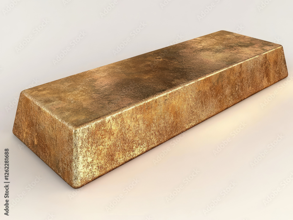 Gold Bar, studio shot, on white background, investment concept Gold Bar, studio shot, on white background, investment concept