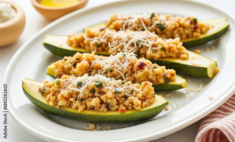 Delicious stuffed zucchini boats Delicious stuffed zucchini boats
