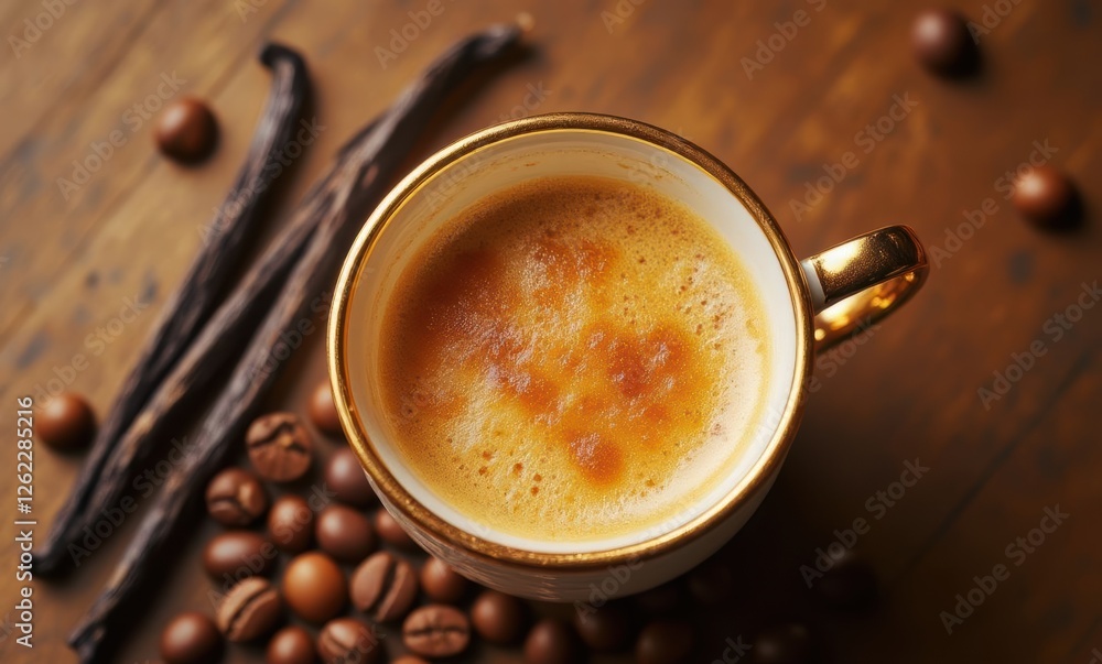 A warm cup of coffee with aroma A warm cup of coffee with aroma