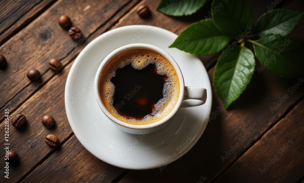 A cup of steaming black coffee A cup of steaming black coffee