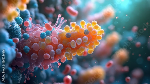 Bacterial Phage Interaction Detailed Visualization