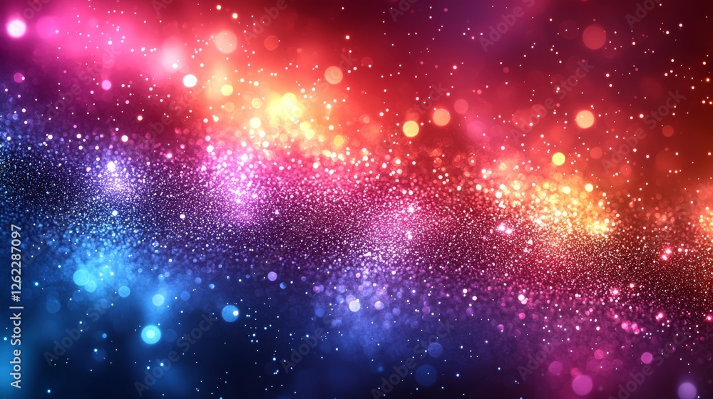 A beautiful abstract composition with a bokeh lighting effect and glitter A beautiful abstract composition with a bokeh lighting effect and glitter