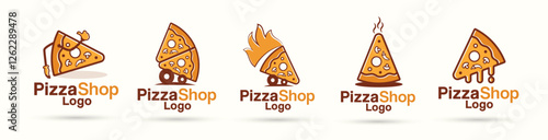 pizza vector logo design bundle