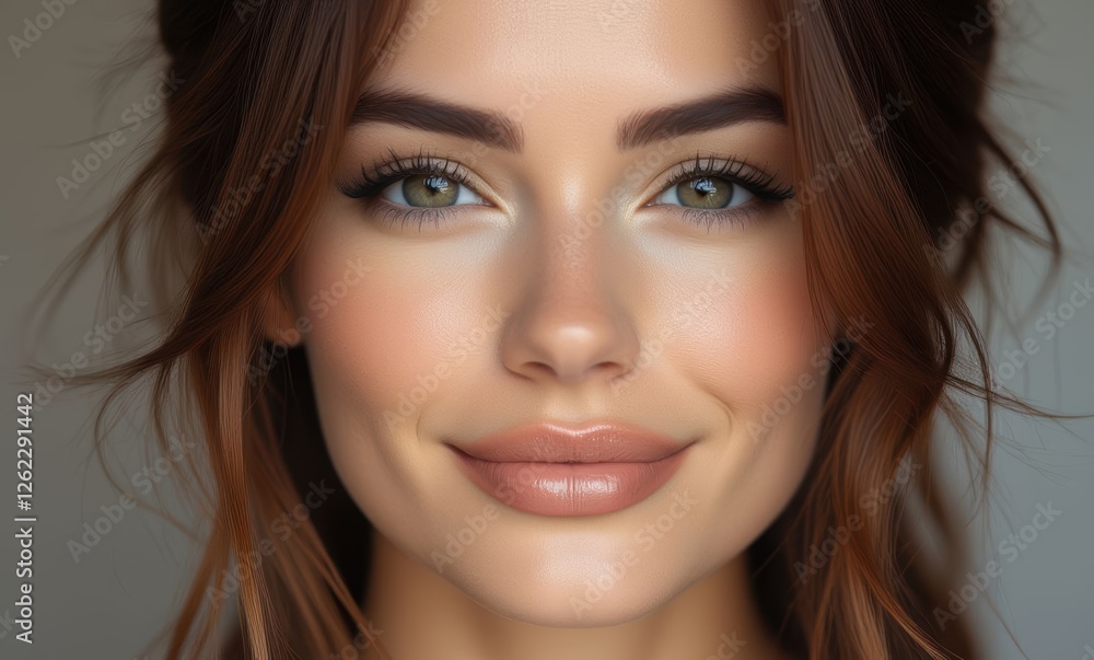 Smiling young woman with glowing skin Smiling young woman with glowing skin