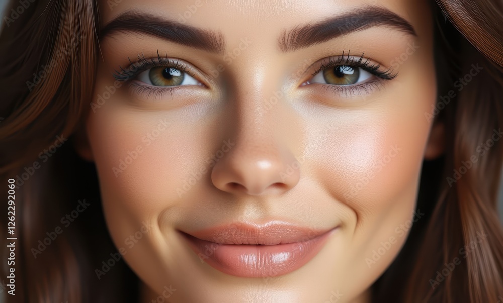 Smiling woman with radiant skin Smiling woman with radiant skin