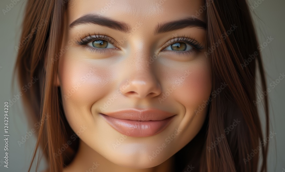 Smiling woman with natural beauty Smiling woman with natural beauty